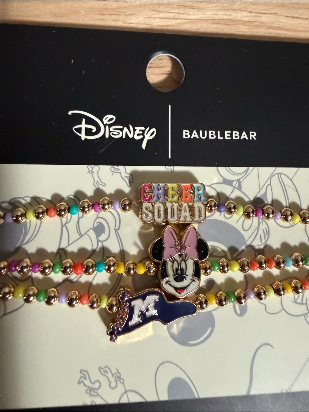 Disney x BaubleBar "Cheer Squad" Minnie Mouse Bracelet - Multicolor Enamel